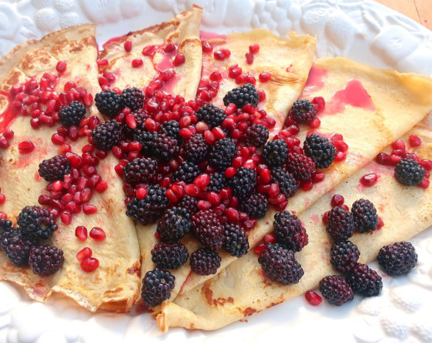 step 7 Top the crepes with the caramelized berries.