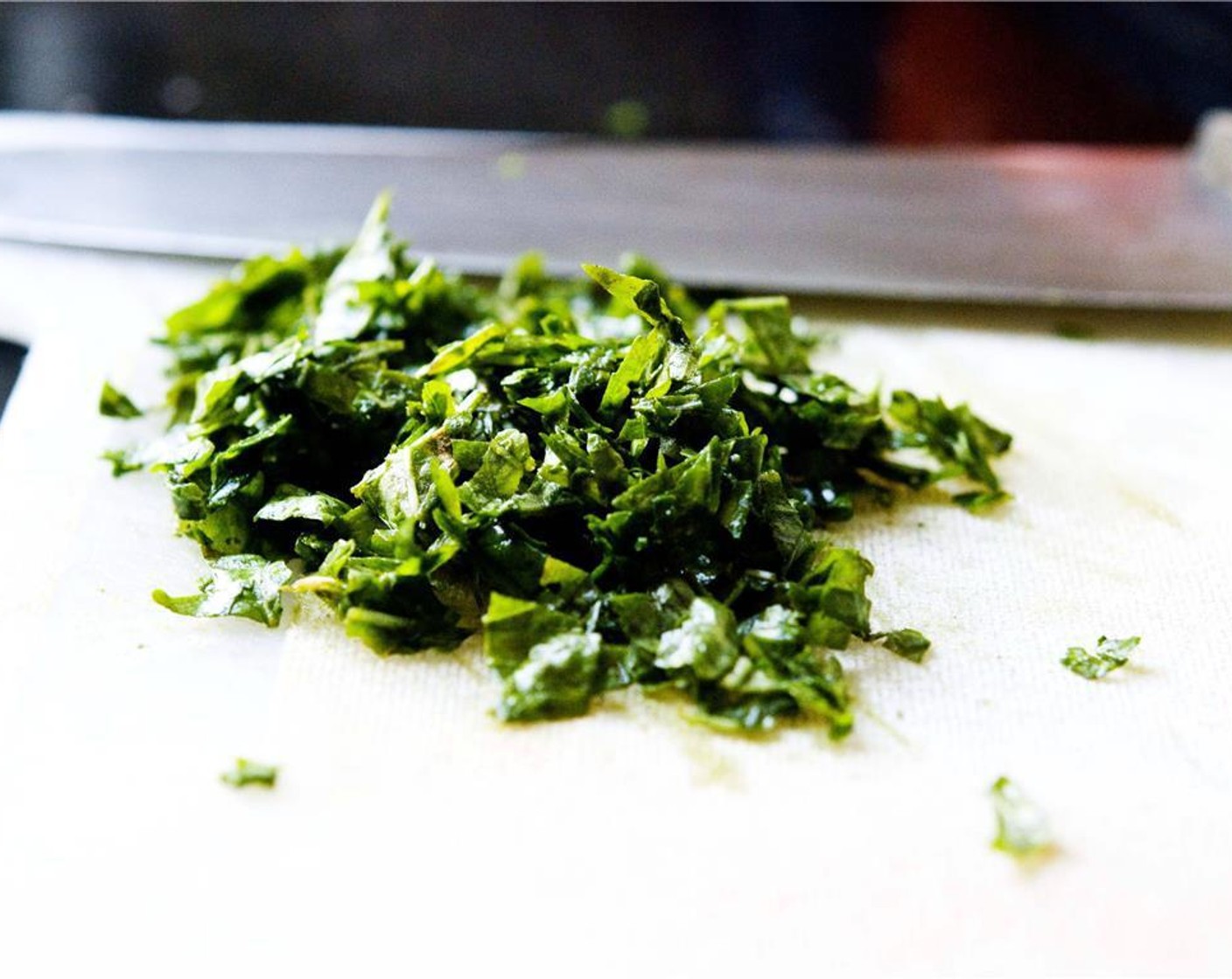 step 5 Wash and chop Fresh Basil Leaves (4 Tbsp).