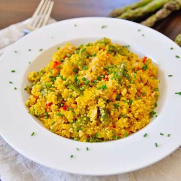 Saffron Quinoa with Asparagus and Tuna Recipe | SideChef