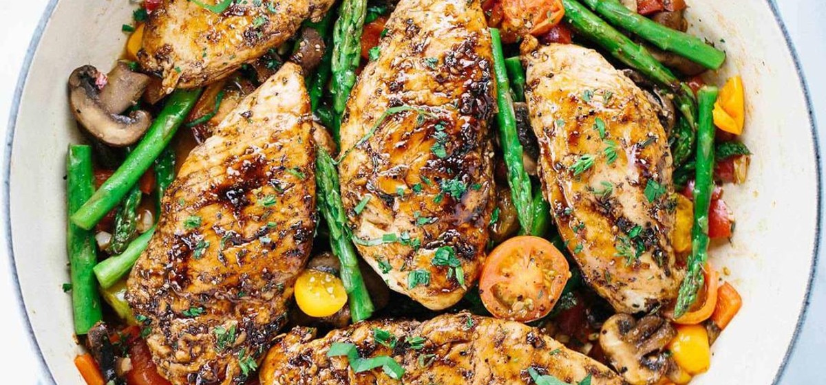 Balsamic Chicken and Asparagus Recipe SideChef