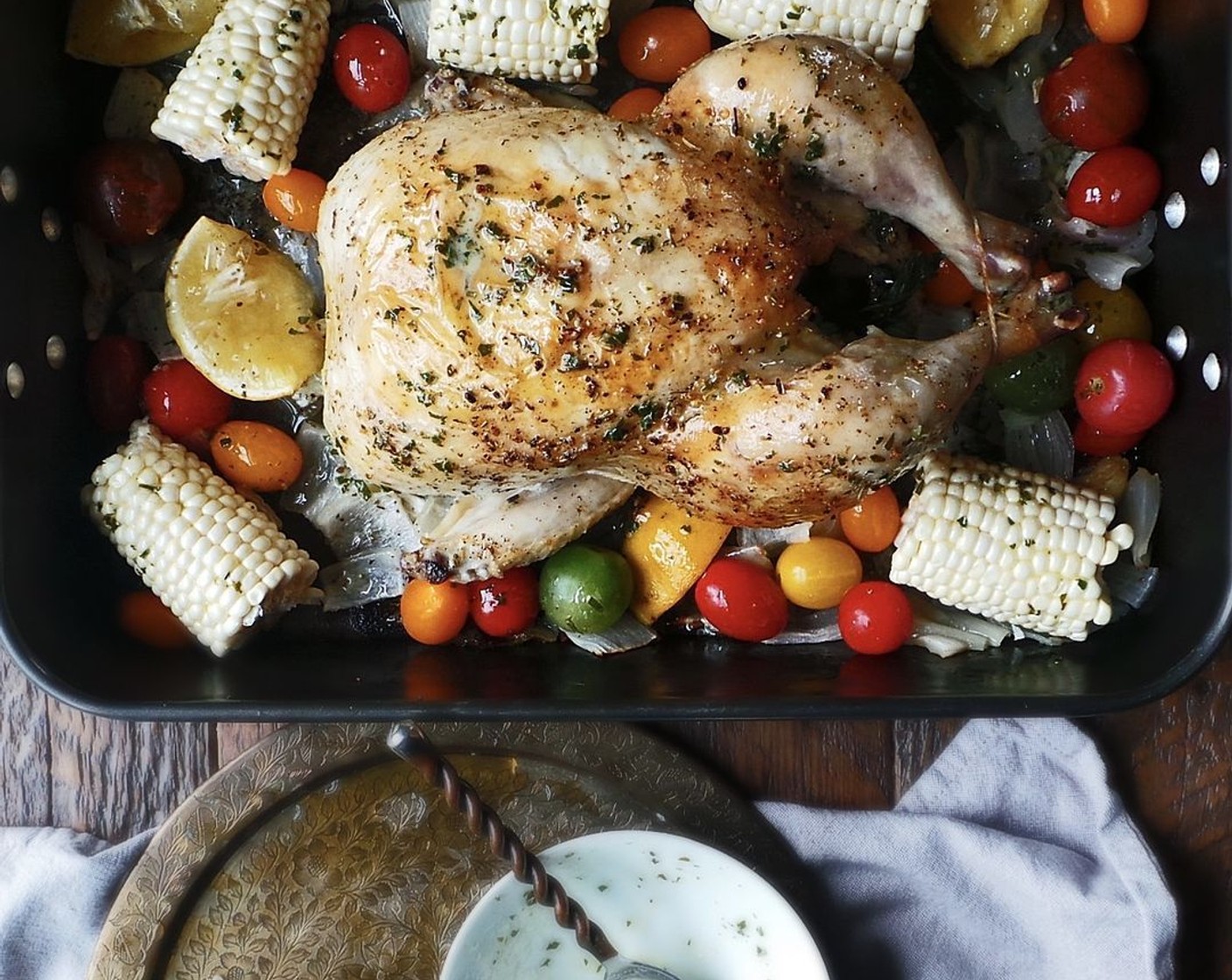 step 9 Good job! You and your oven are a dream team. The chicken is now juicy on the inside and has a crispy skin.