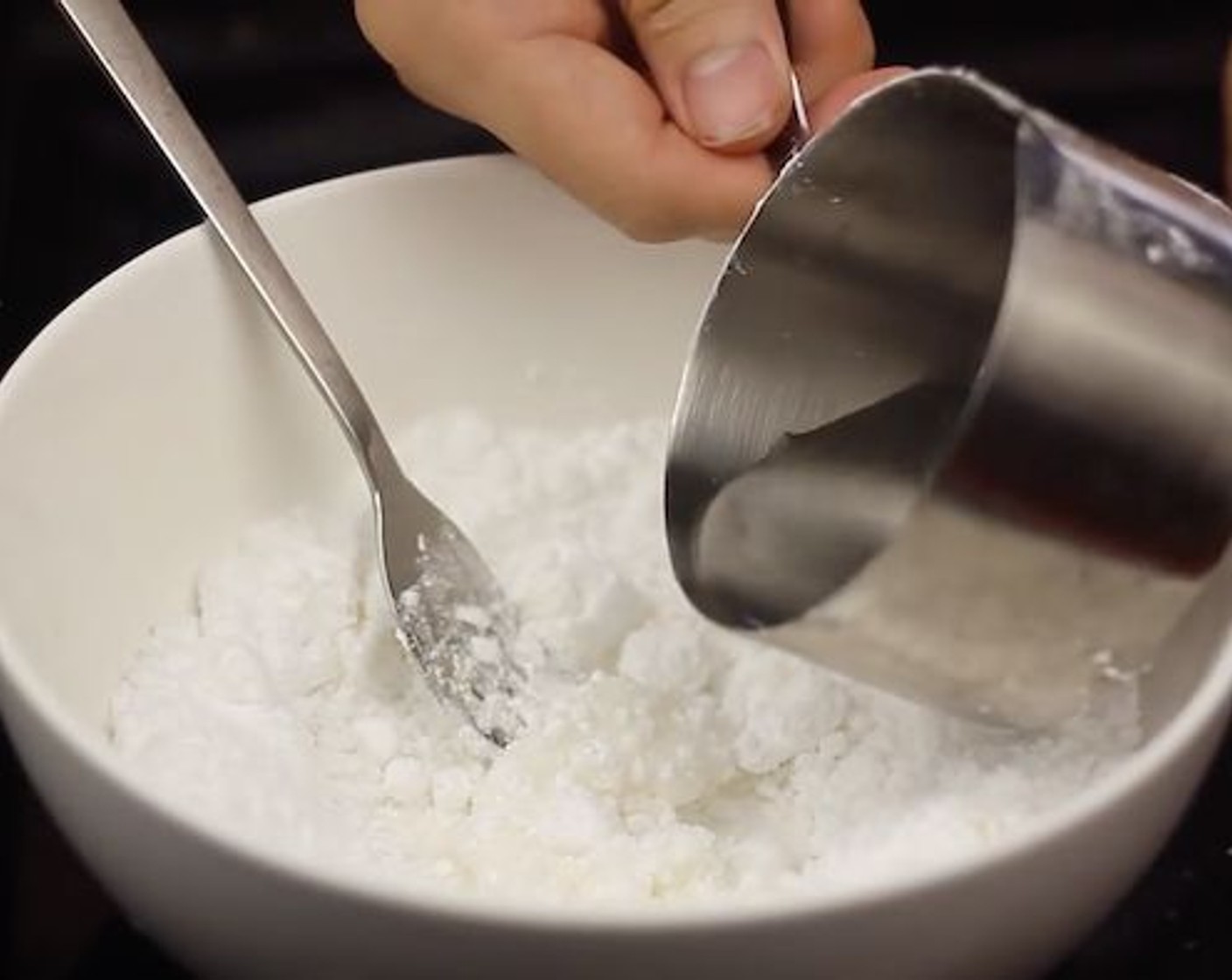 step 16 To make sugar glazed donuts, mix Powdered Confectioners Sugar (1 1/2 cups) and some Water (to taste) slowly until reaches a desired consistency. Be sure not to mix in too much water from the start otherwise it will be too runny.