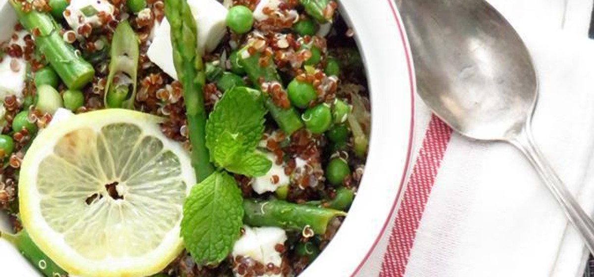 Quinoa, Asaparagus & Feta Salad Recipe | SideChef