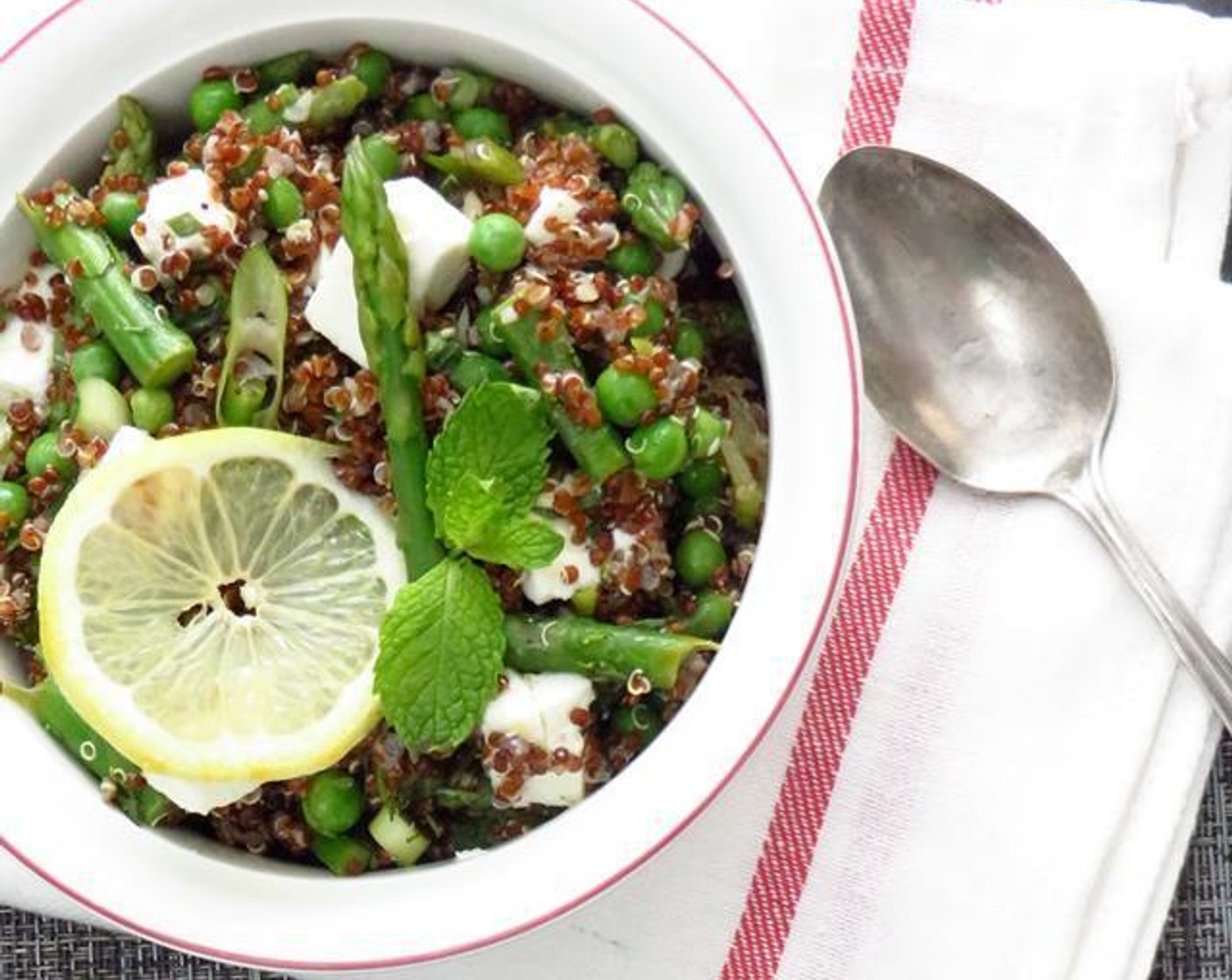 Quinoa, Asaparagus & Feta Salad