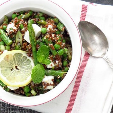 Quinoa, Asaparagus & Feta Salad Recipe | SideChef