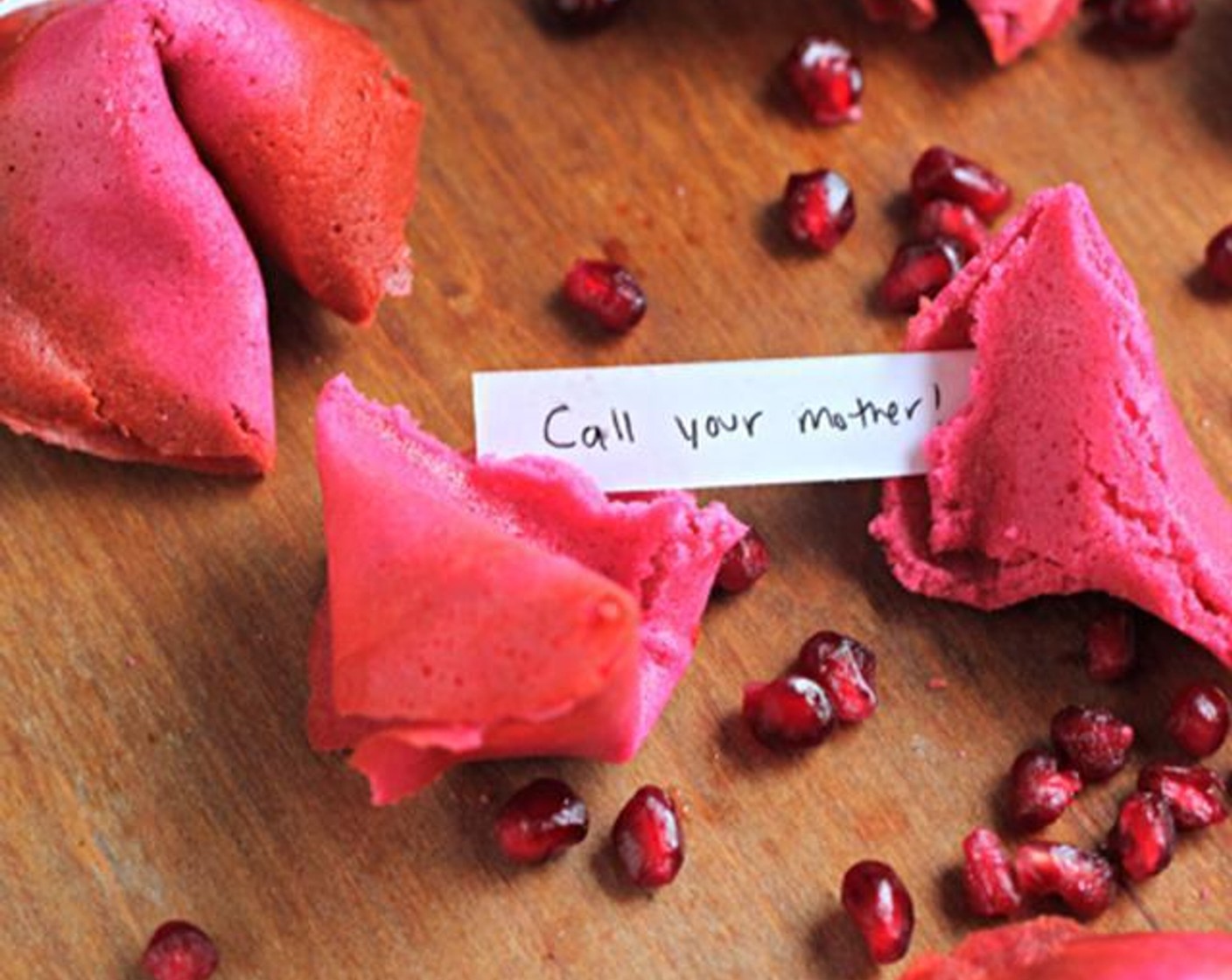 Pomegranate Homemade Fortune Cookies