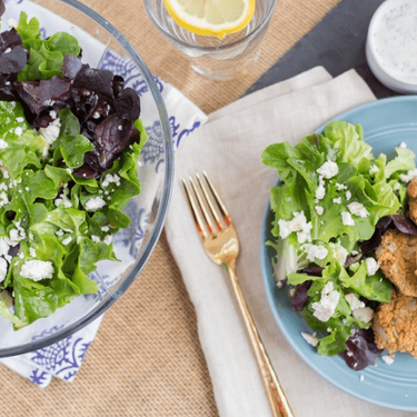 Baked Falafel with Dill Yogurt Sauce, Fresh Lettuce and Feta Recipe | SideChef