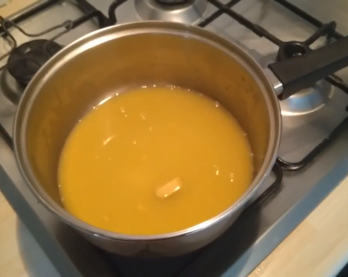 step 3 In another deep pan add the juice of a Lemon (1) and Oranges (3). Then optionally add half a container of Chicken Stock (as needed) and 1-2 tsp of All-Purpose Flour (as needed). Then season it with Salt (to taste) and Ground Black Pepper (to taste) and stir everything up.