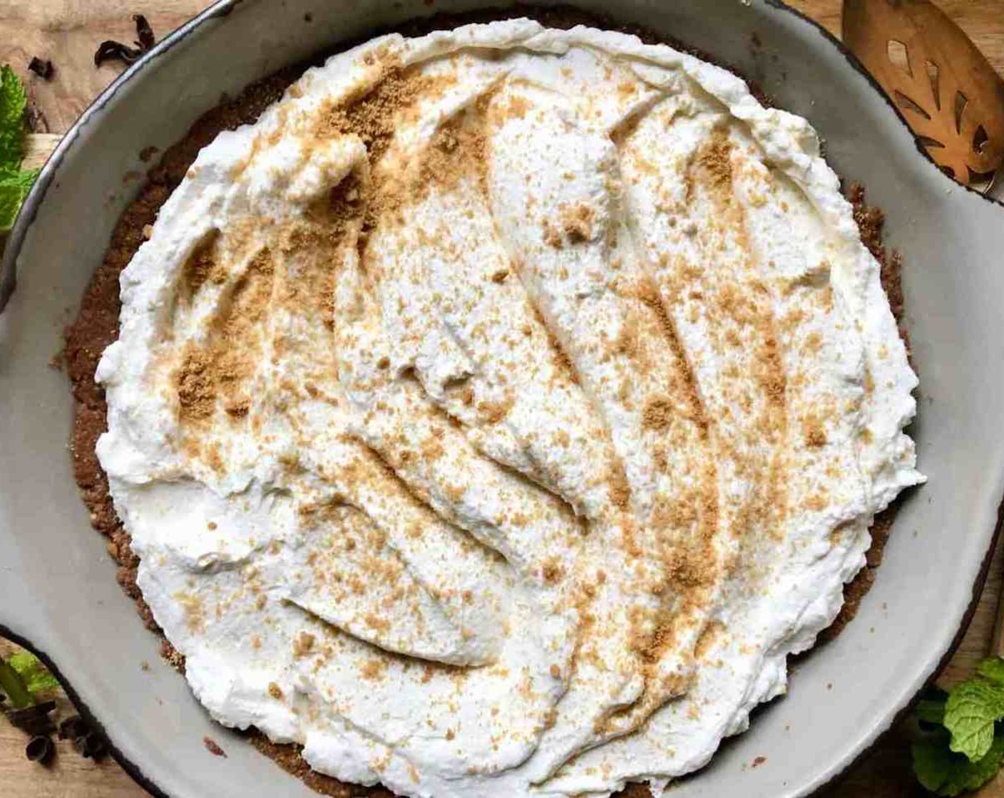 step 13 Spread whipped topping over pie, sprinkle with the reserved cracker crumbs. Keep chilled until ready to serve. Enjoy!