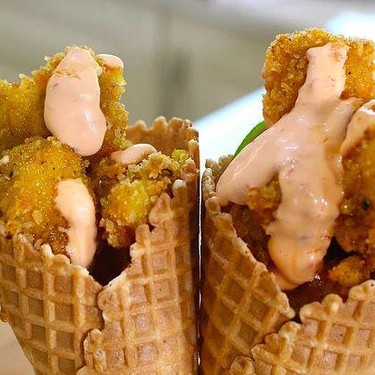 Chicken Waffle Cones Recipe | SideChef