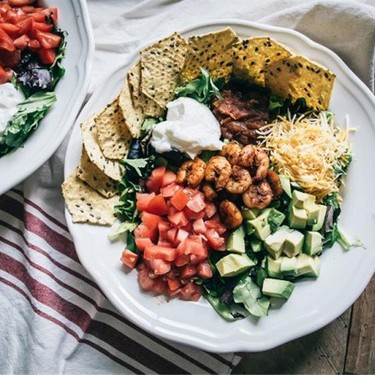 Easy Shrimp and Avocado Taco Salad Recipe | SideChef