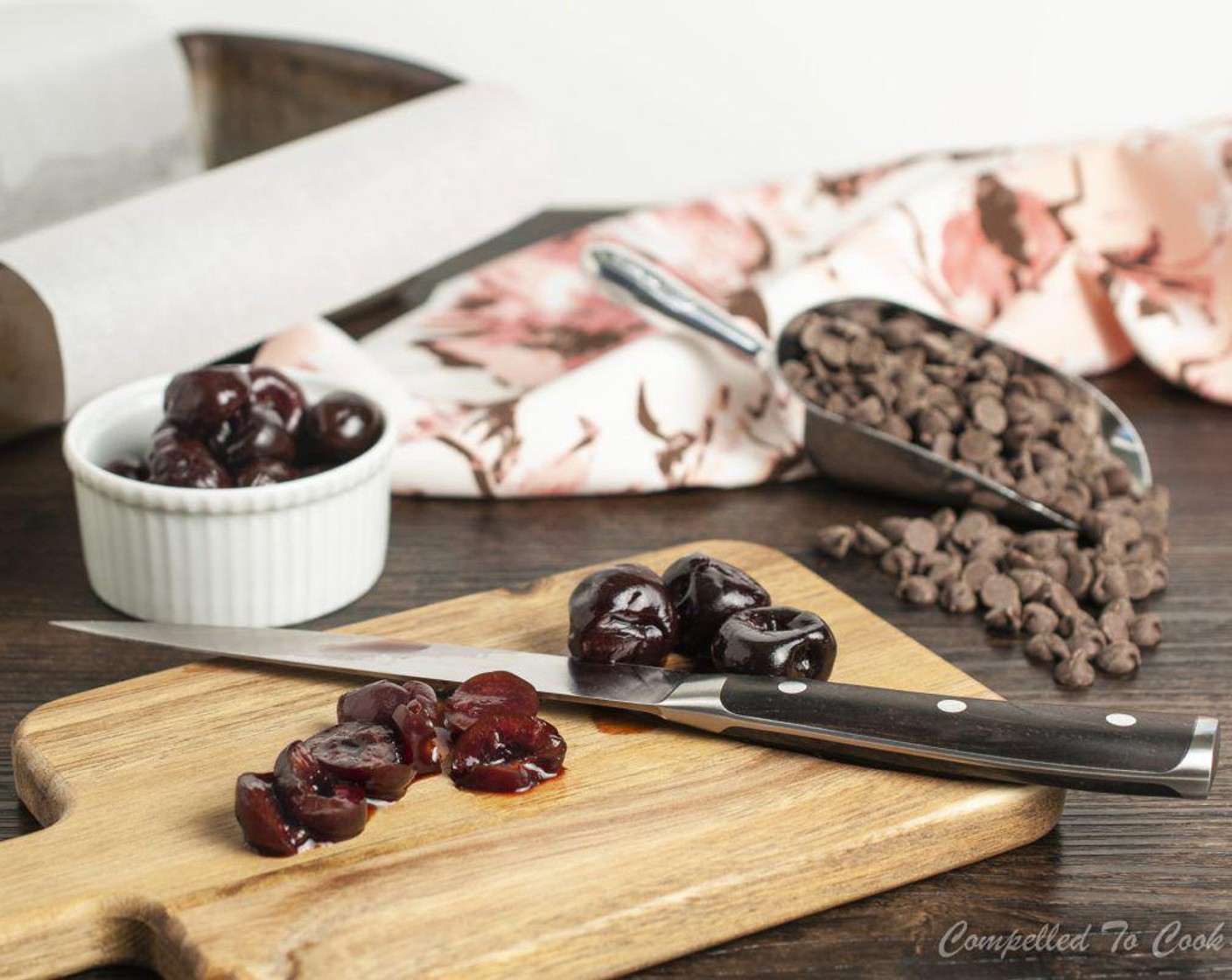 step 1 Combine Frozen Cherries (1 1/2 cups) and Granulated Sugar (1 Tbsp) in a small saucepan and heat to a simmer over medium heat.