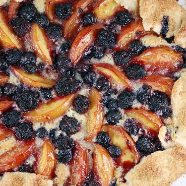 Rustic Peach and Berry Crostata Recipe | SideChef