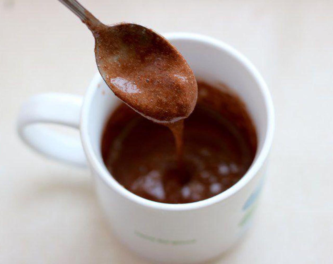 step 1 In your mug, mix Hot Chocolate Mix (1 pckg), Egg (1), Vanilla Extract (1 dash), Granulated Sugar (1 tsp) together and stir well.