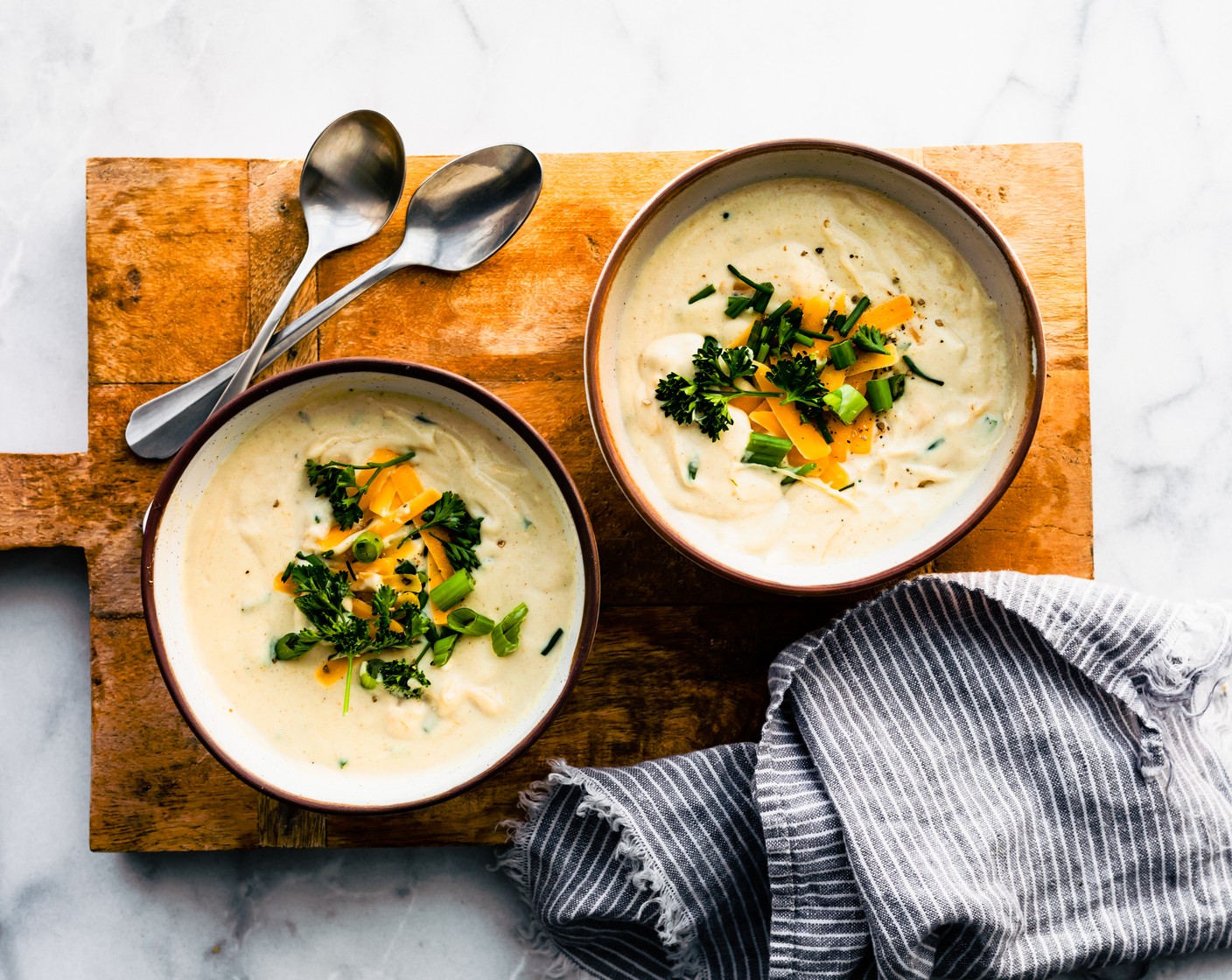 Roasted Cauliflower Potato Soup