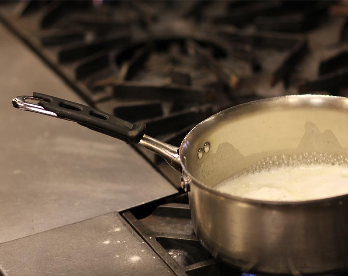 step 2 In a large saucepan, combine the Water (1 1/2 cups), Butter (1/2 cup), Granulated Sugar (1 tsp) and Salt (1/2 tsp) and bring to a boil. Reduce the heat to moderate.
