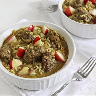 Curried Guinea Meatballs with Escarole and Rice Recipe | SideChef