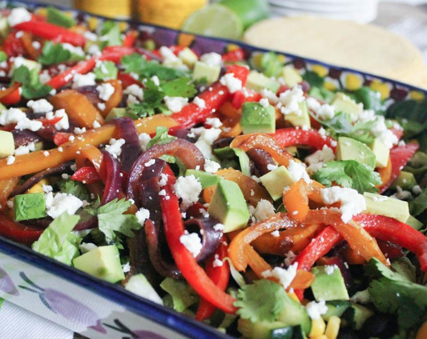 step 8 Top with Avocado (1) and Queso Fresco (4 Tbsp). Serve immediately.