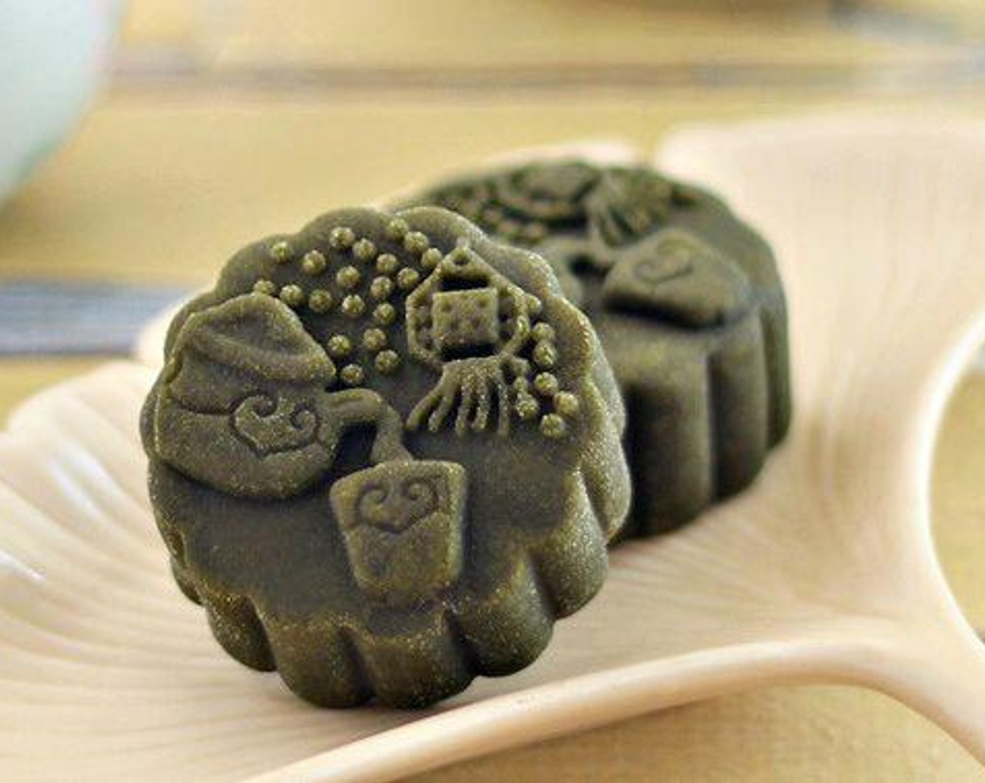 Baked Matcha Mooncakes