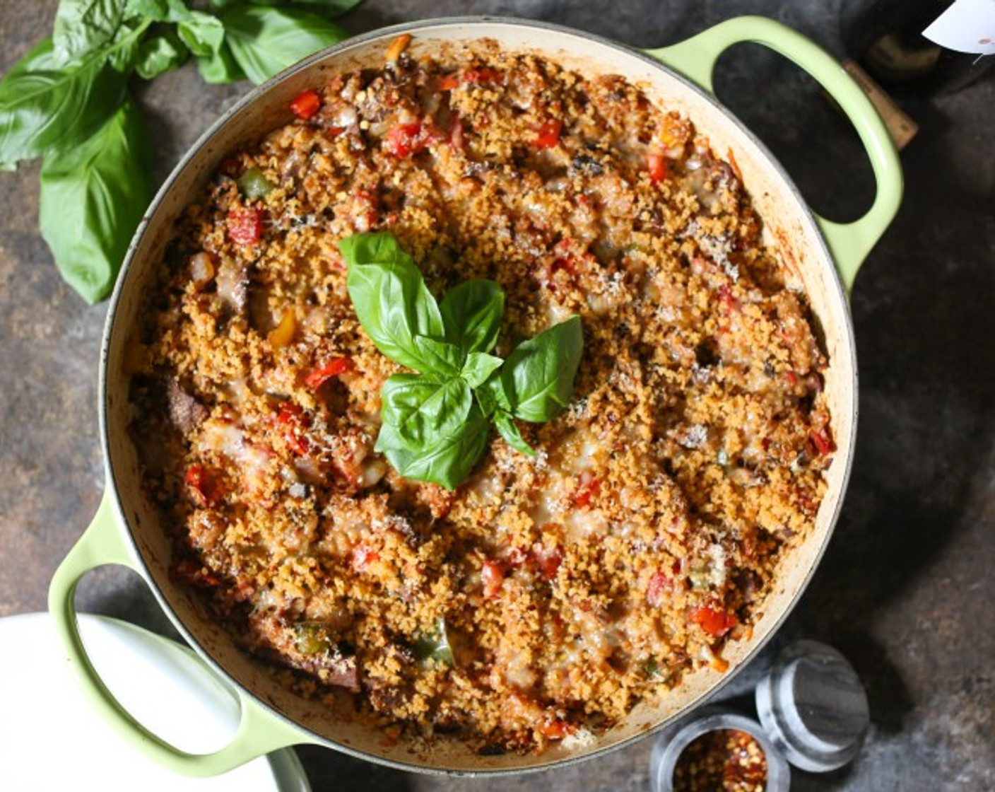 step 13 Serve garnished with Fresh Basil (to taste) and a side dish of warm Marinara Sauce (to taste).