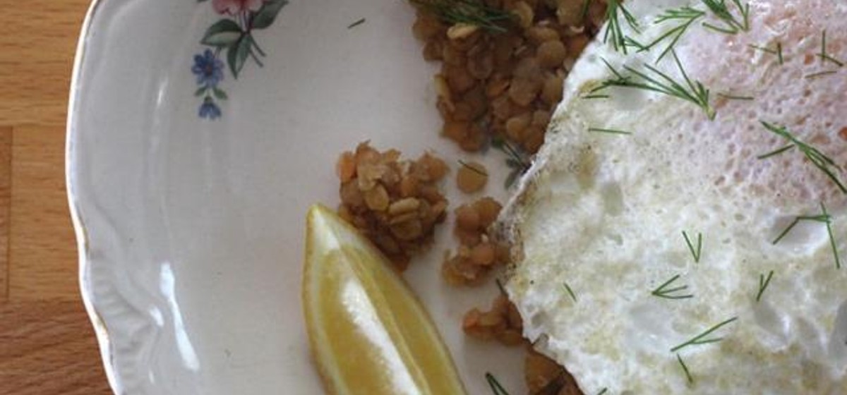 Dilly Eggs with Lentils Recipe | SideChef