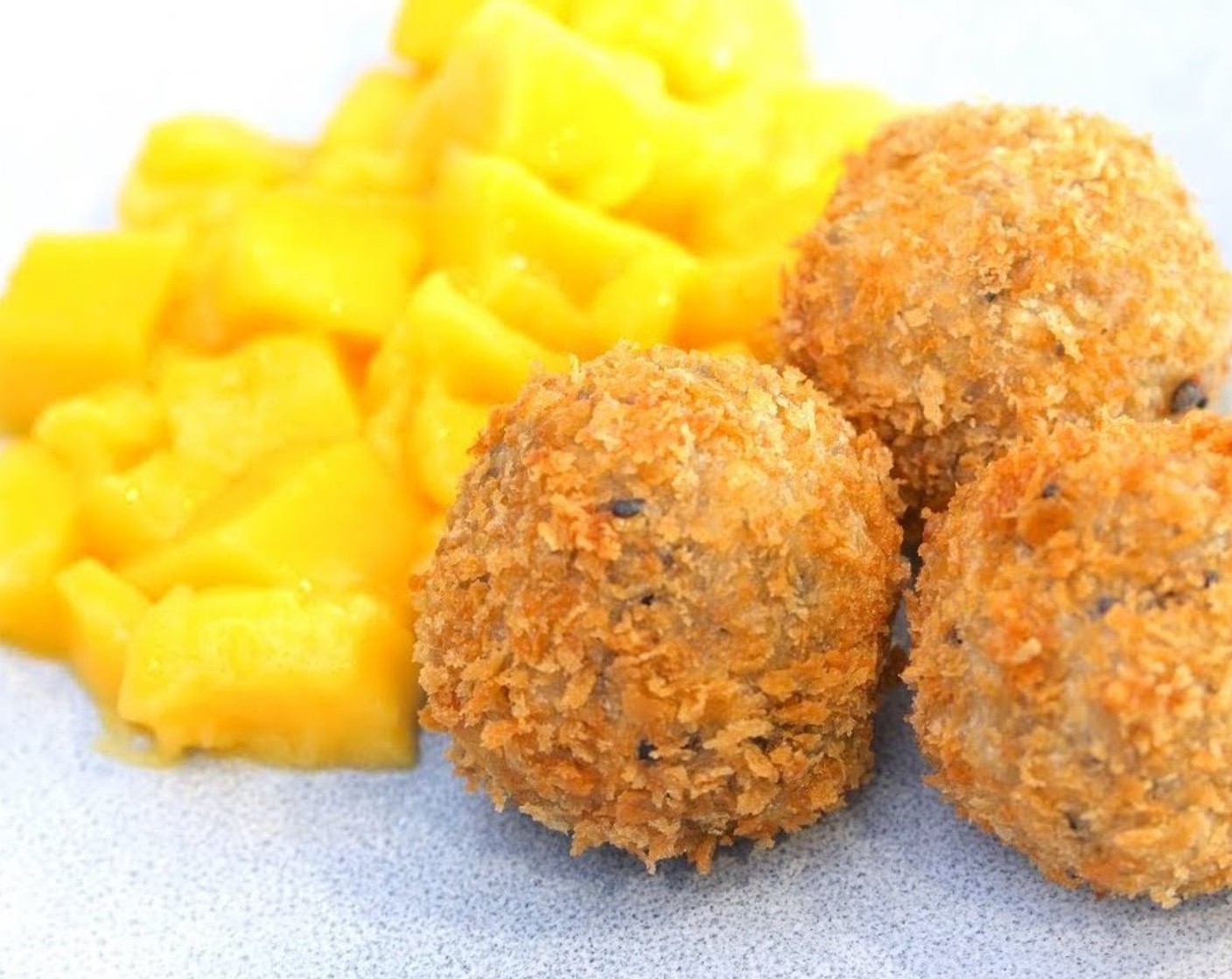 Coconut Rice Arancini with Mango