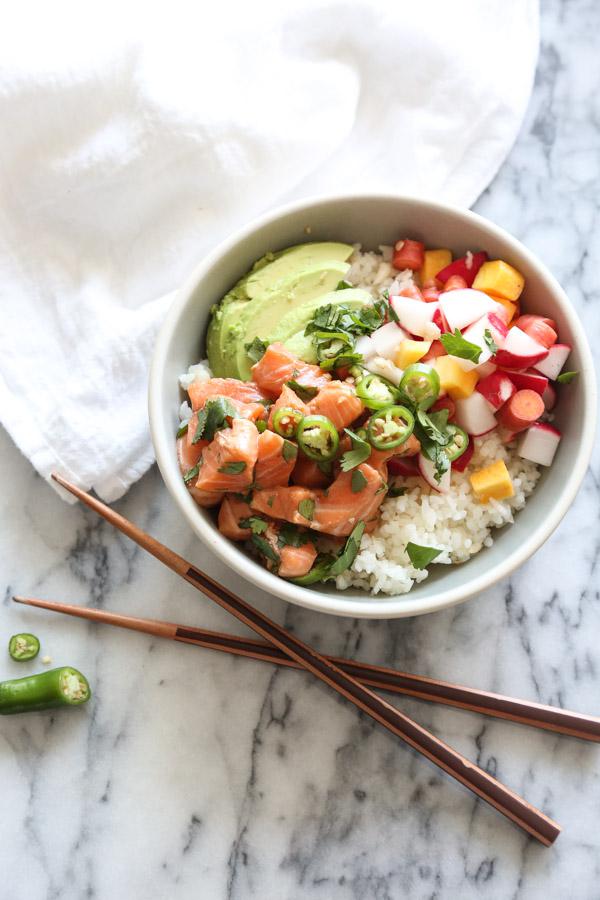 Salmon Poke Bowl with Pickled Radishes-image