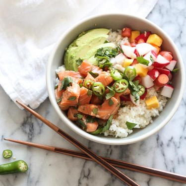 Salmon Poke Bowl with Pickled Radishes Recipe | SideChef