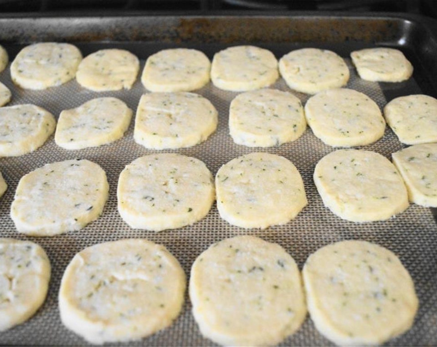 step 7 Bake the crackers for about 20 minutes. They should just start to get golden around the edges. Take them out and let them cool. Then just seal them in airtight containers until you are ready to serve them! They will keep for a couple of days and can be made ahead.