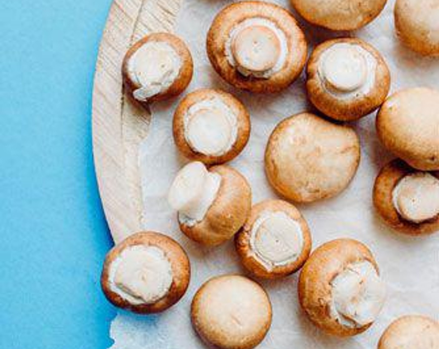 step 1 Clean Button Mushrooms (2 cups) with a damp cloth. Pluck or cut the stems from the mushrooms so that they are fairly hollow.