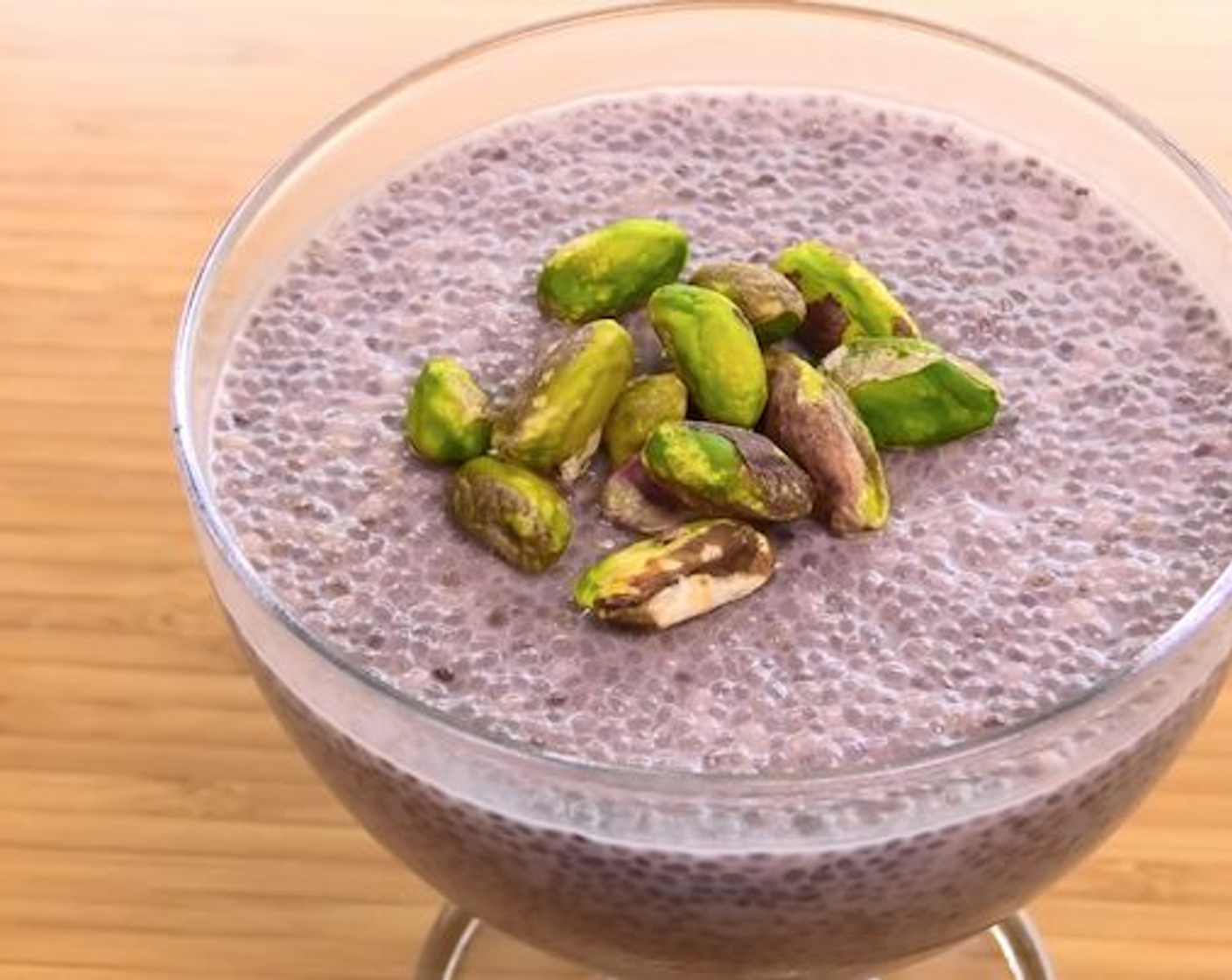 Blueberry Chia Seed Pudding with Pistachios
