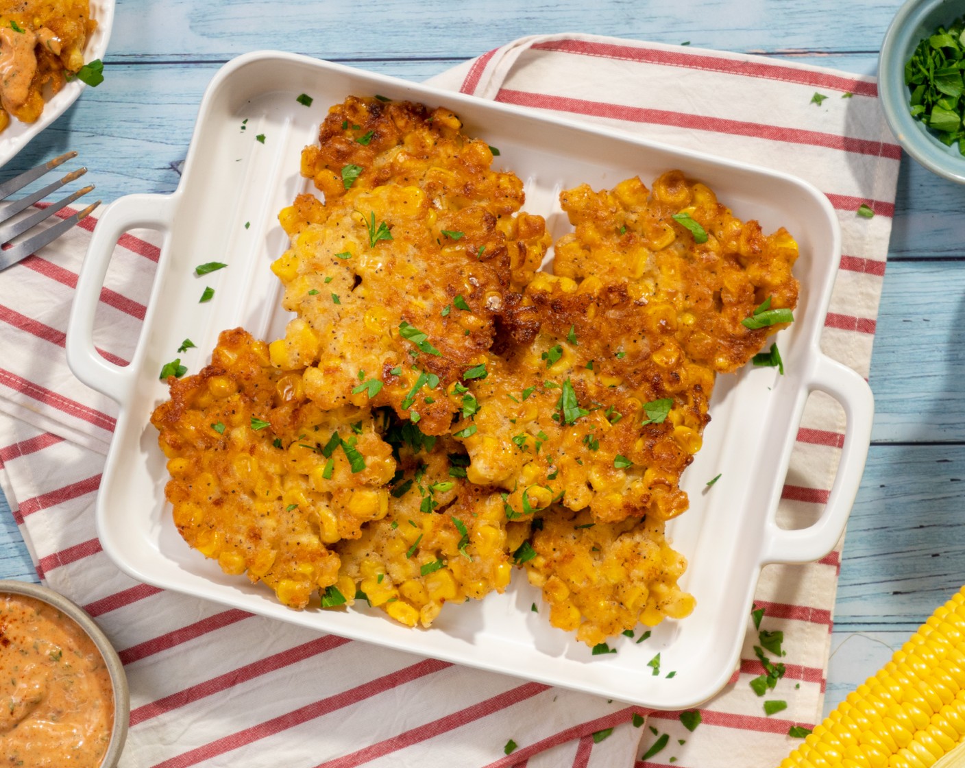 Corn Fritters with Spicy Remoulade Sauce
