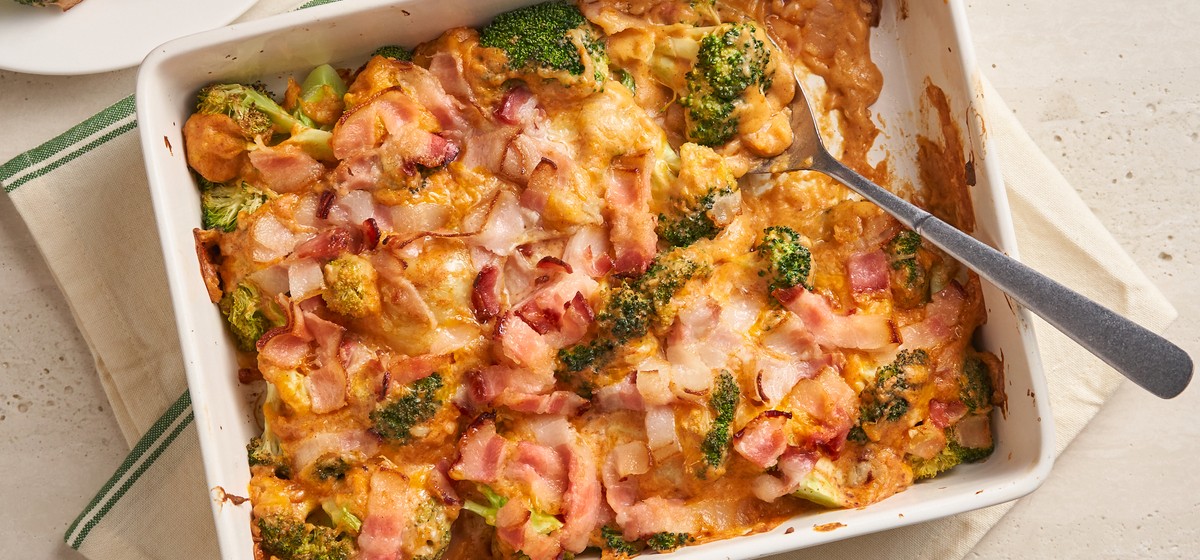Cheesy Broccoli Casserole with Bacon Recipe SideChef