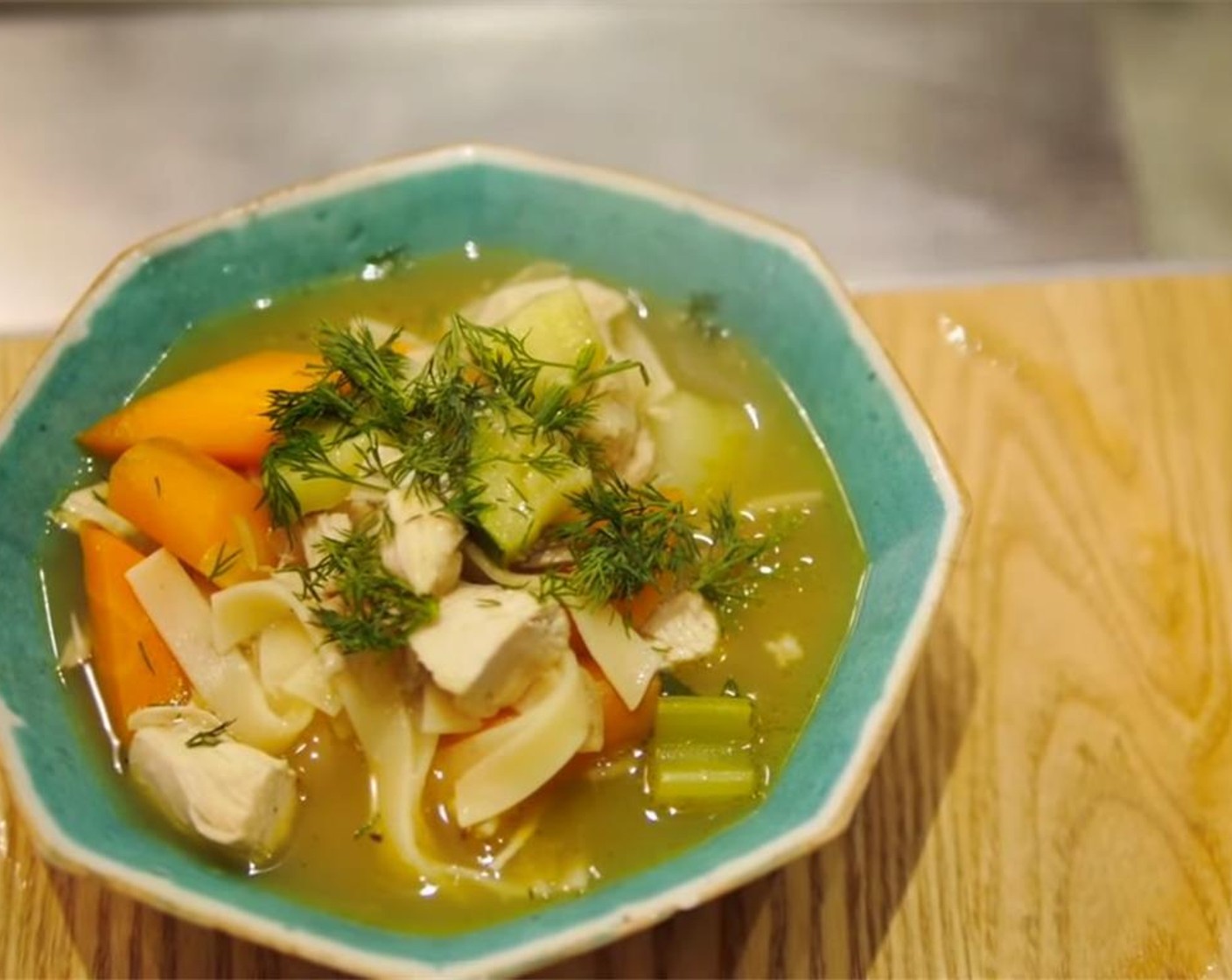 step 10 Pour into bowls, and top with some Fresh Dill (to taste). Serve, and enjoy!