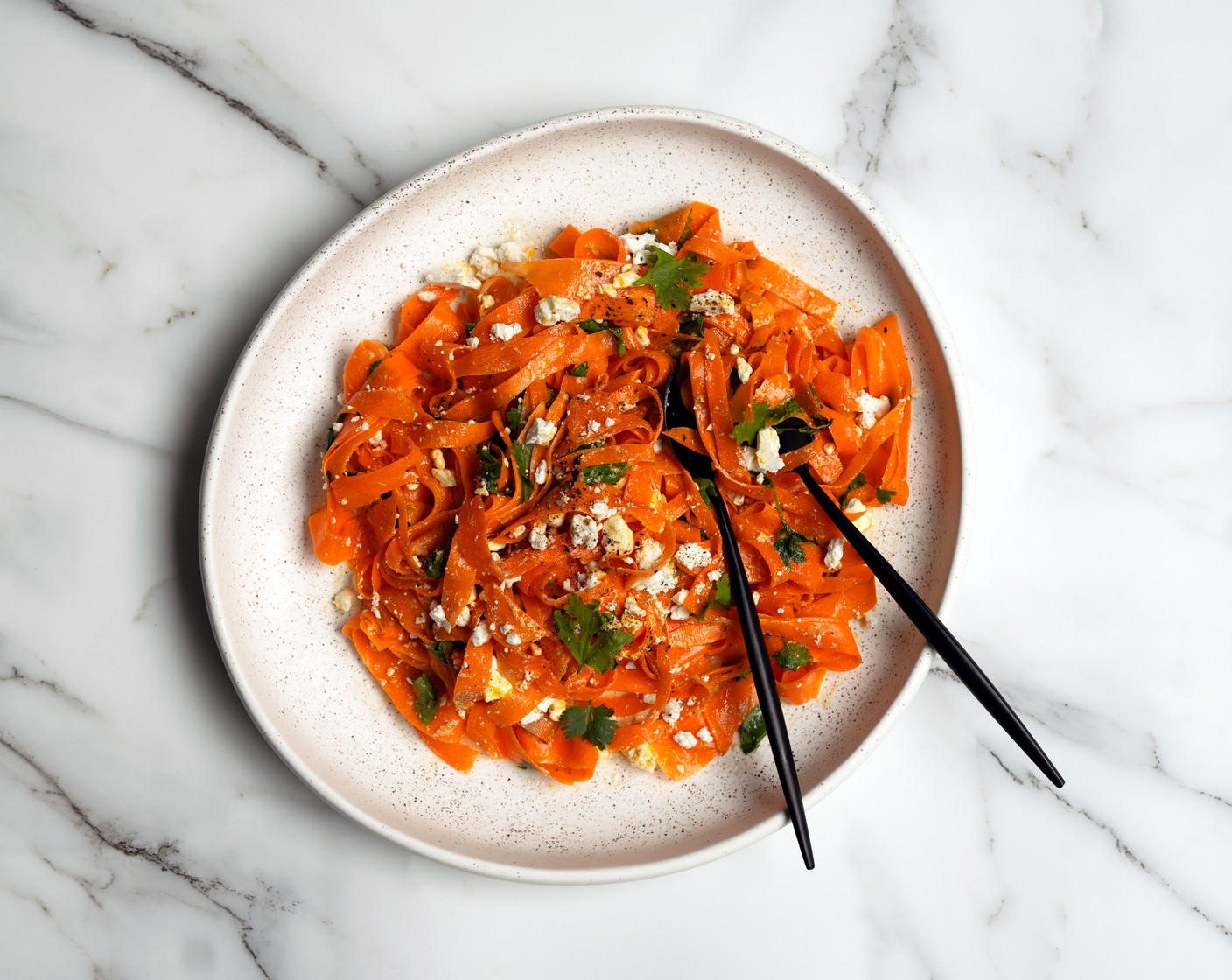 Spicy Carrot Feta Ginger Salad