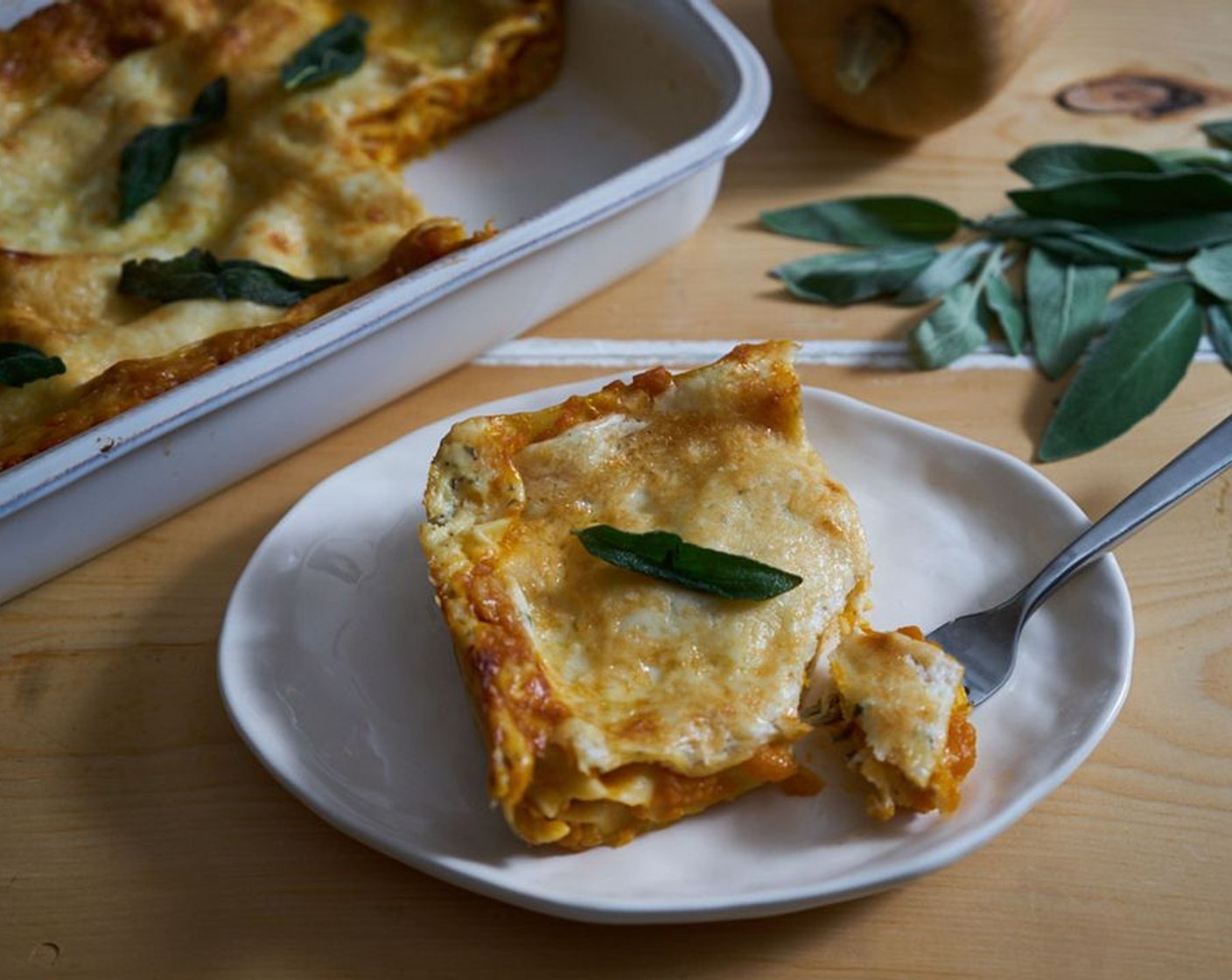 step 11 Remove from the oven and allow to stand 15 minutes before serving. Top with the sage leaves and serve.