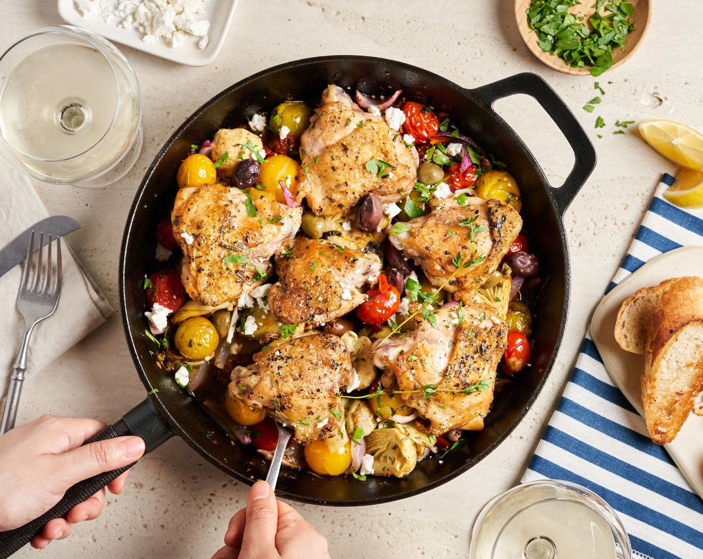 One-Pan Mediterranean Chicken Thighs