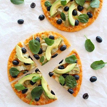 Artichoke Avo Black Olive Pizza Recipe | SideChef