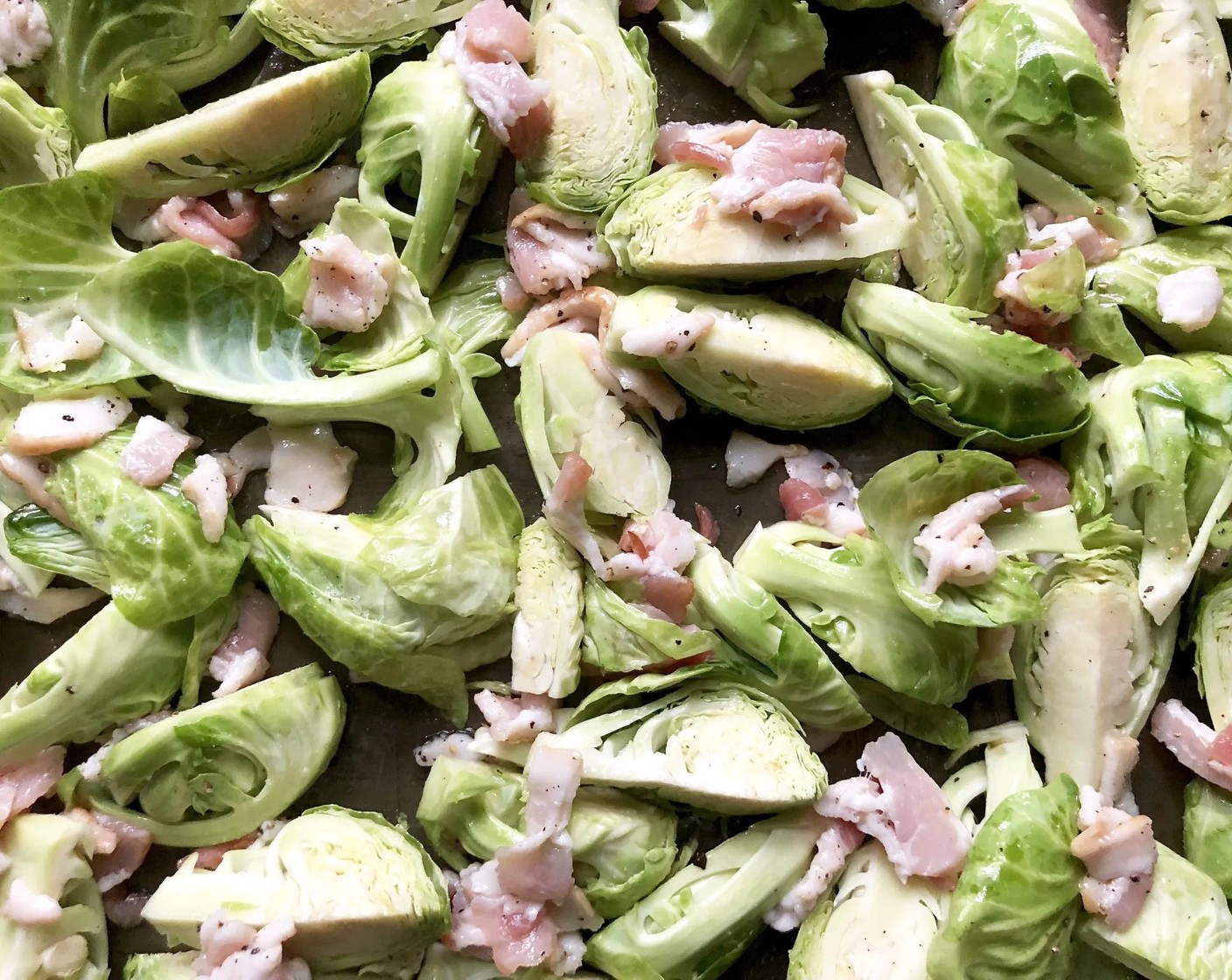 step 3 Add the Olive Oil (4 Tbsp) and toss with your hands to be sure that all of the sprouts are coated.