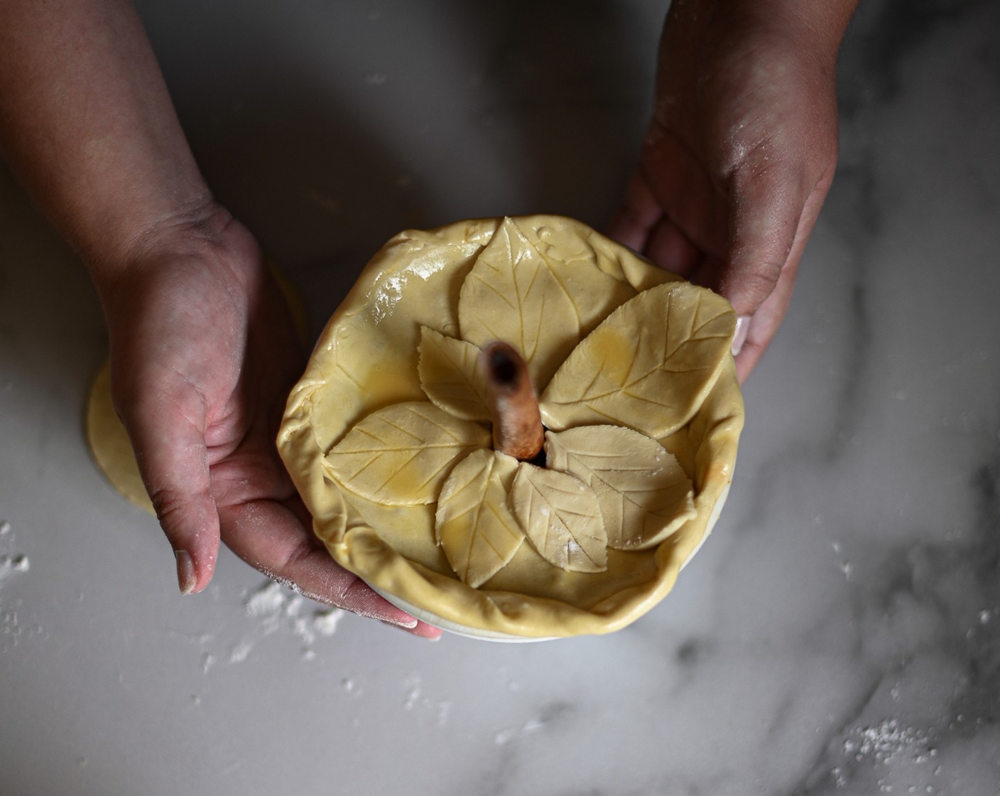 step 12 Brush the pastry with Egg (1) and bake the pies in a preheated 425 degrees F (220 degrees C) oven for 15-20 minutes or until the pastry is golden brown.