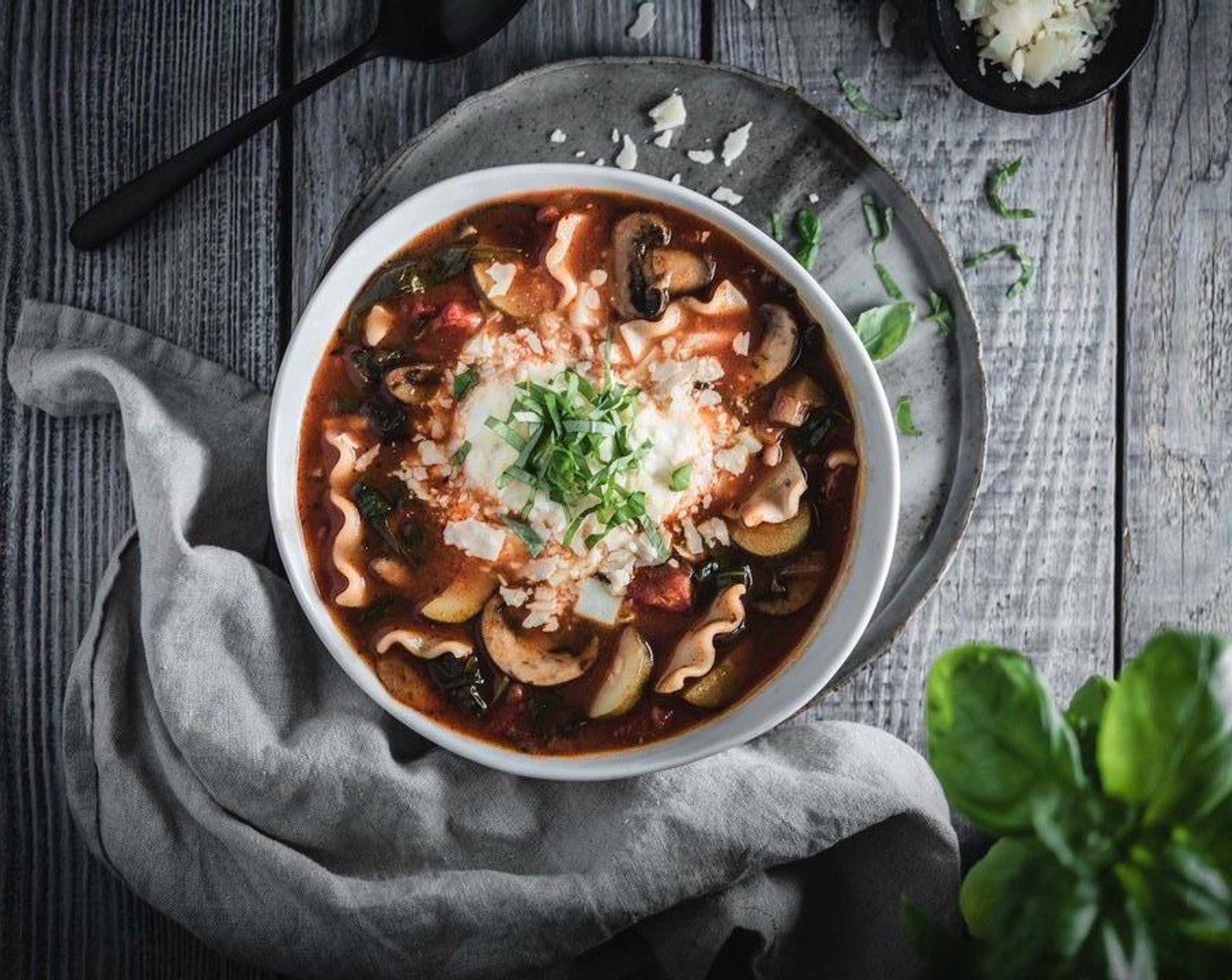 Vegetable Lasagna Soup