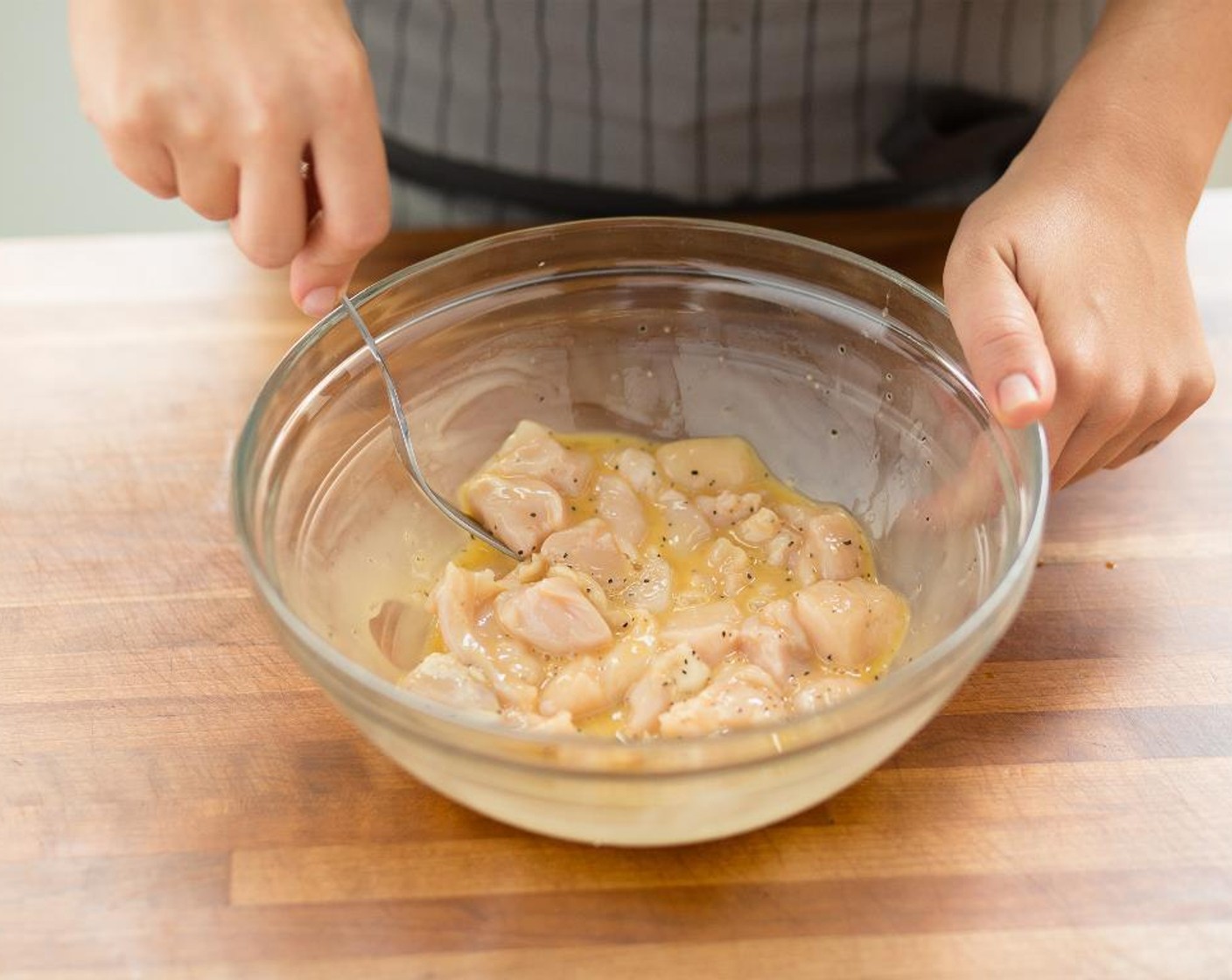 step 3 Add the chicken to the marinade, cover with plastic wrap and refrigerate.