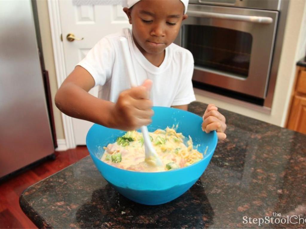 Step 7 of Chicken Broccoli and Rice Casserole Recipe: Mix everything together.