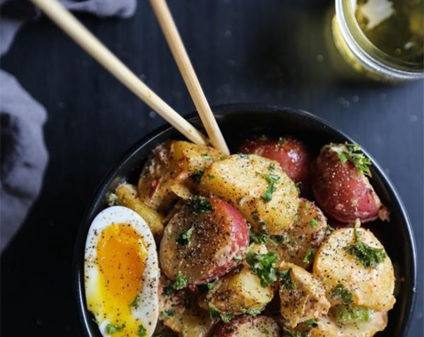 Asian Potato Salad with Seven Minute Egg
