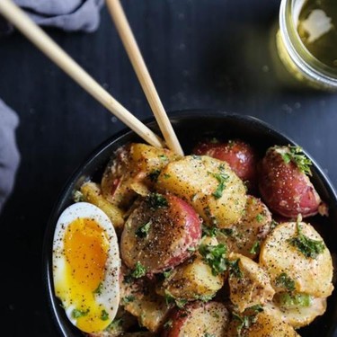 Asian Potato Salad with Seven Minute Egg Recipe | SideChef