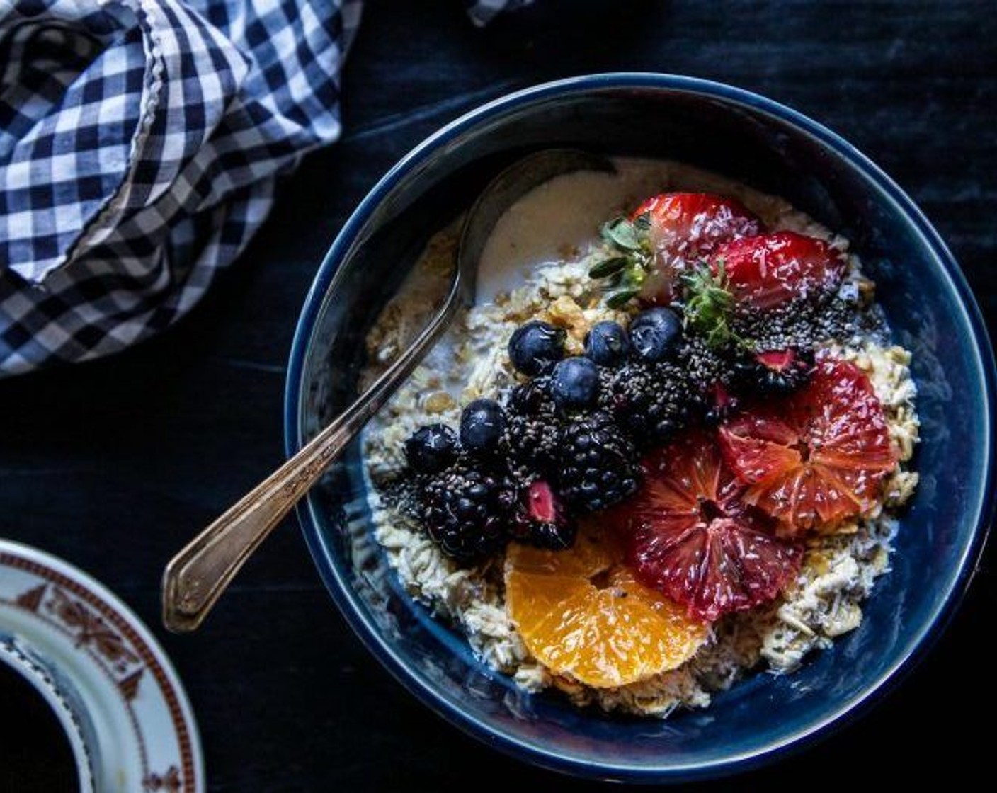 Blood Orange and Blackberry Granola Oat Bowls