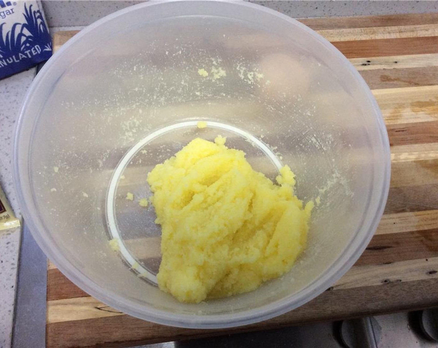step 5 Cream together Butter (1/2 cup) and Granulated Sugar (1 cup) until fluffy.