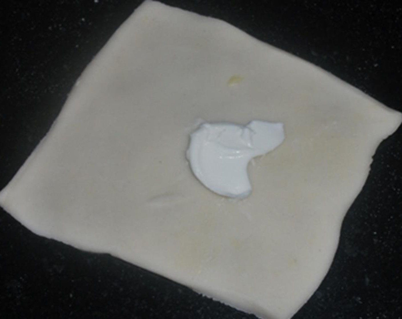 step 7 On each piece, add a small dollop of Cream Cheese (to taste).