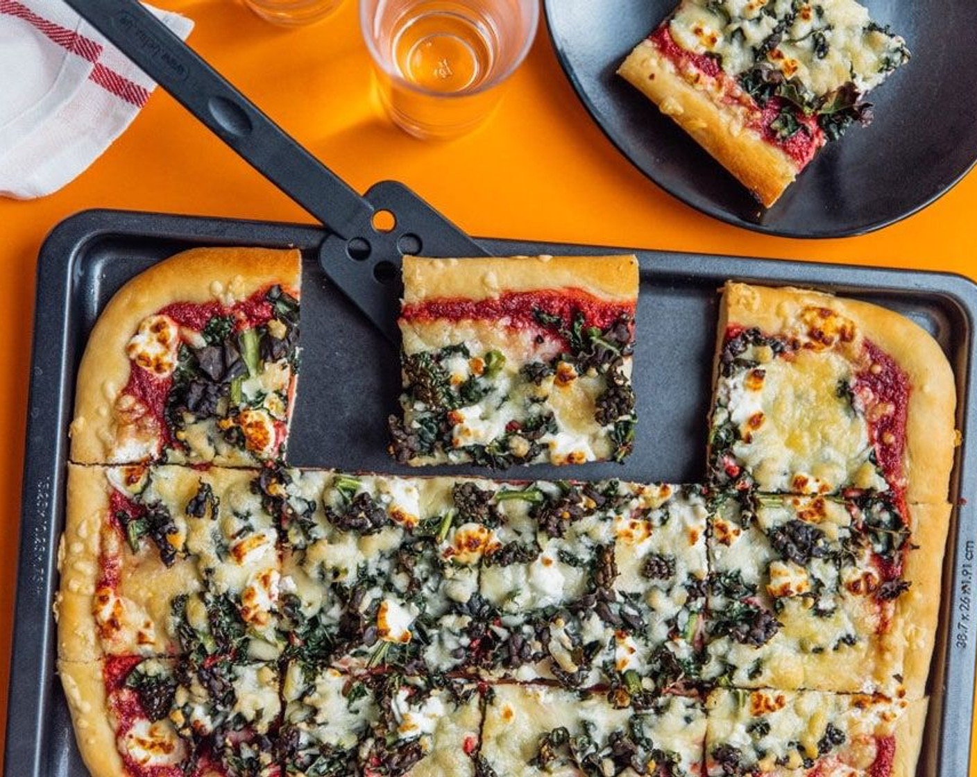 Beet Pesto Pizza with Goat Cheese and Kale