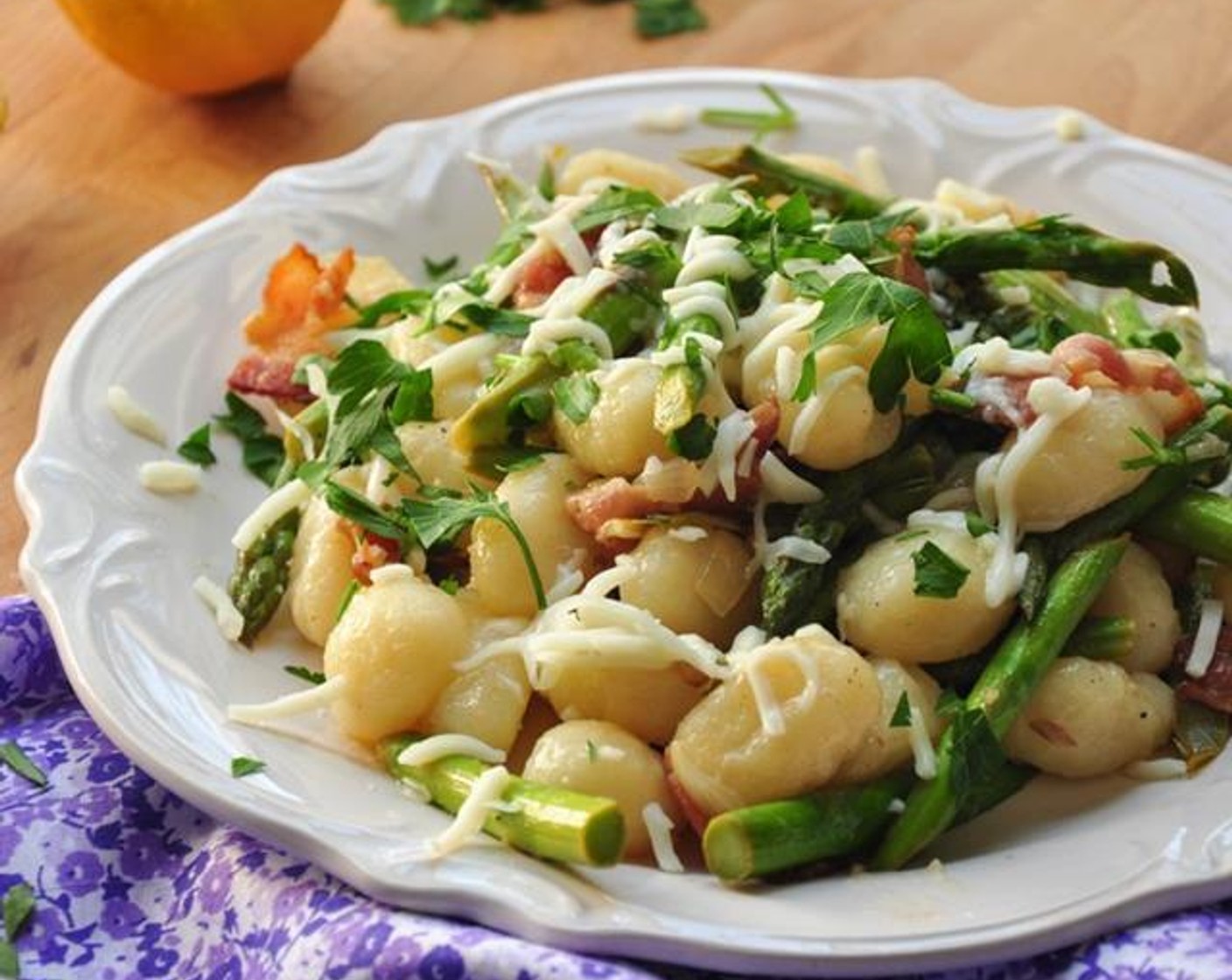 Gnocchi with Asparagus and Bacon